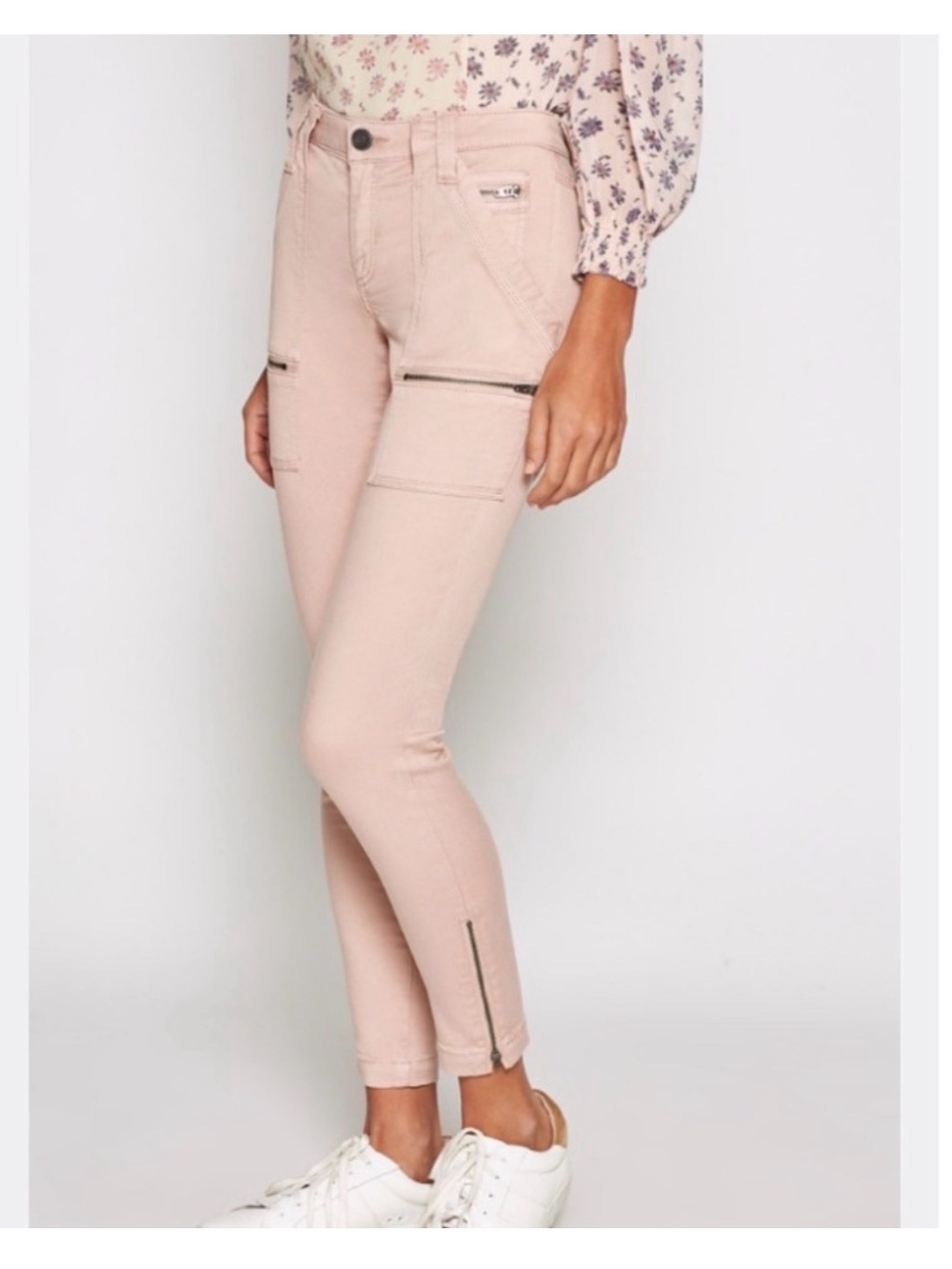 Women’s joie Slim Cargo Ankle Pants - Blush Pink